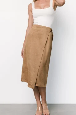 Online Baltic Born Malika Faux Wrap Skirt | Camel