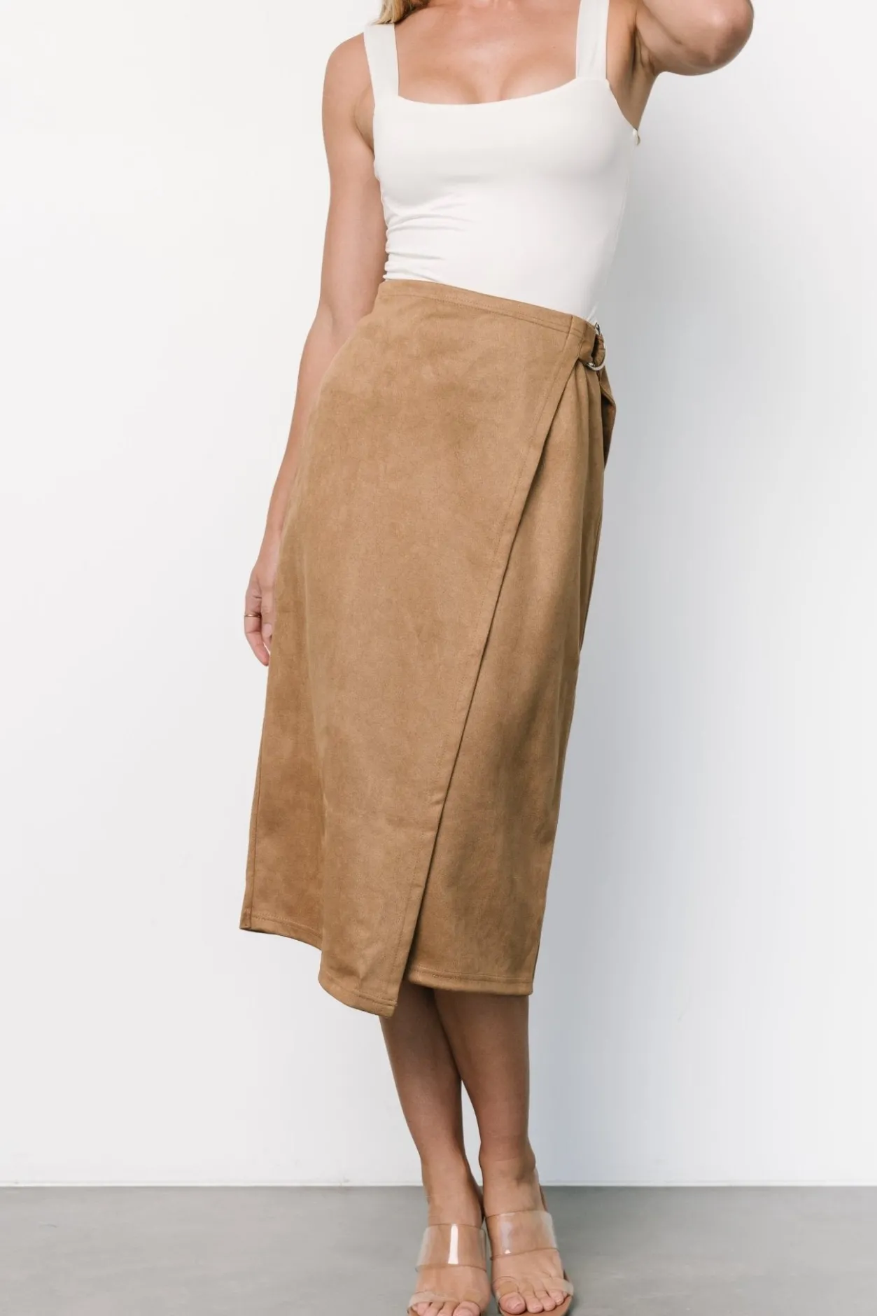 Online Baltic Born Malika Faux Wrap Skirt | Camel