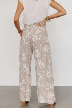 Sale Baltic Born Malta Smocked Waist Pants | Sand + White Sand+White