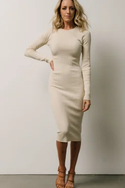 New Baltic Born Manhattan Ribbed Sweater Dress | Ivory