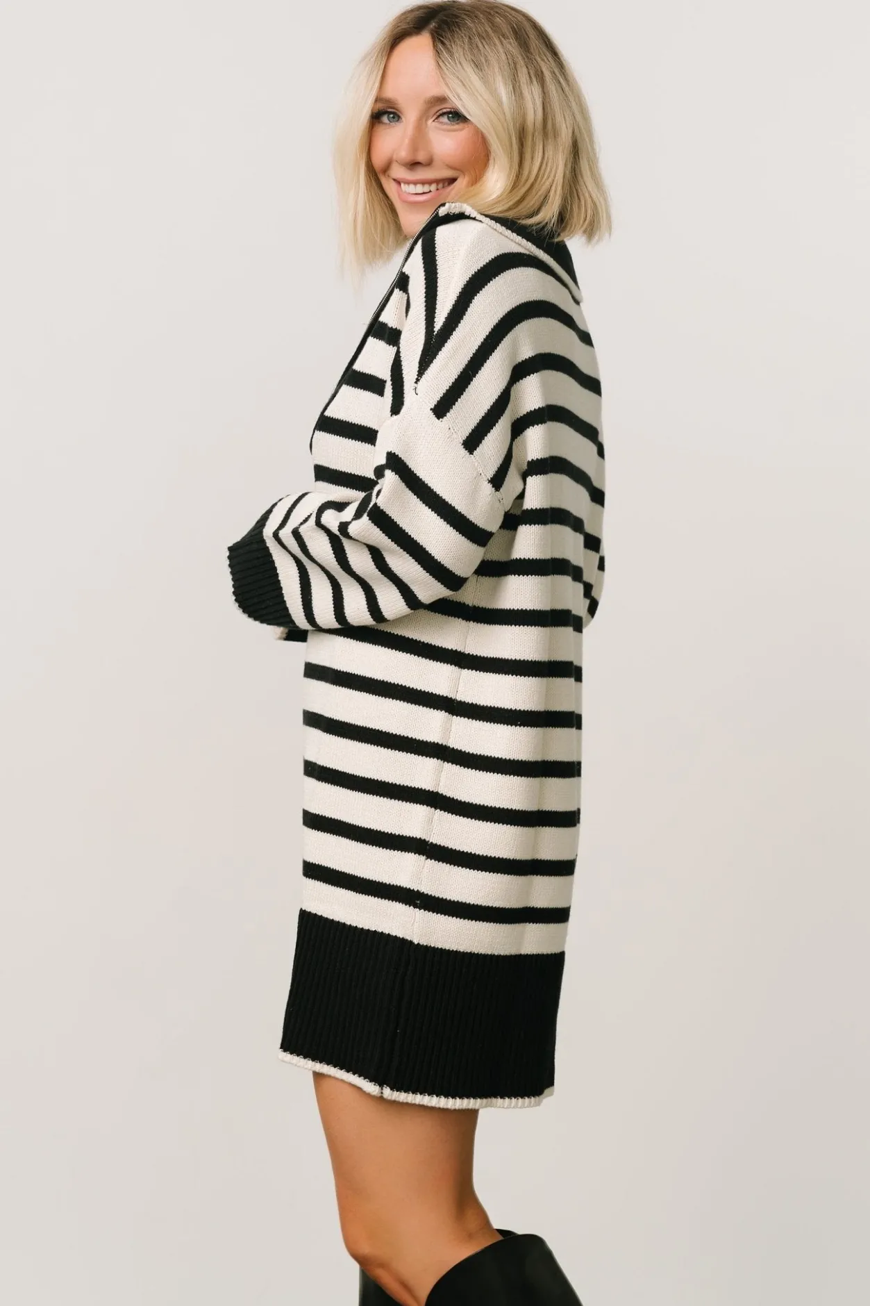 Fashion Baltic Born Manon Sweater Dress | Black Stripe BlackStripe