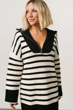 Fashion Baltic Born Manon Sweater Dress | Black Stripe BlackStripe