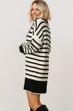 Fashion Baltic Born Manon Sweater Dress | Black Stripe BlackStripe