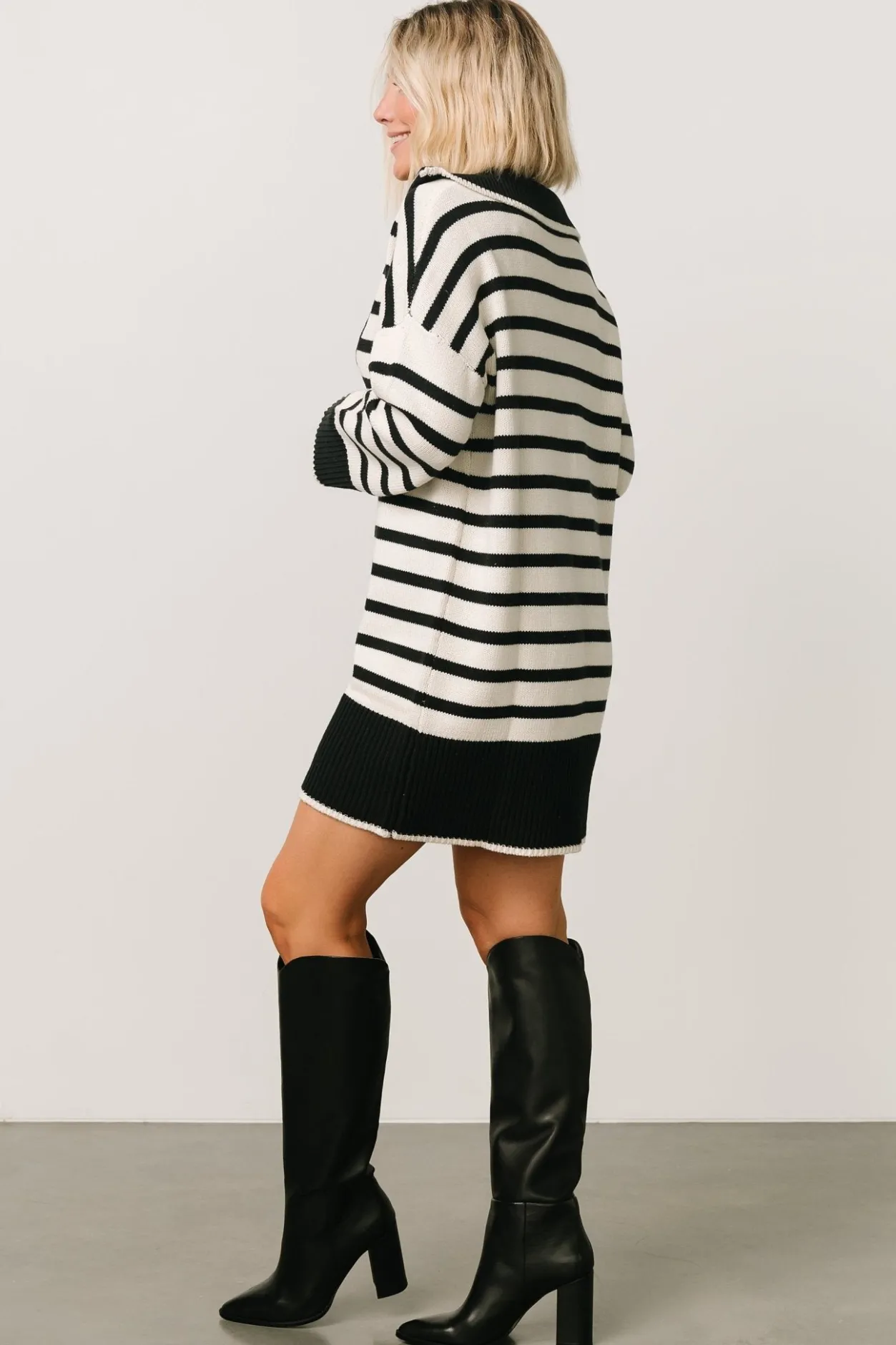 Fashion Baltic Born Manon Sweater Dress | Black Stripe BlackStripe
