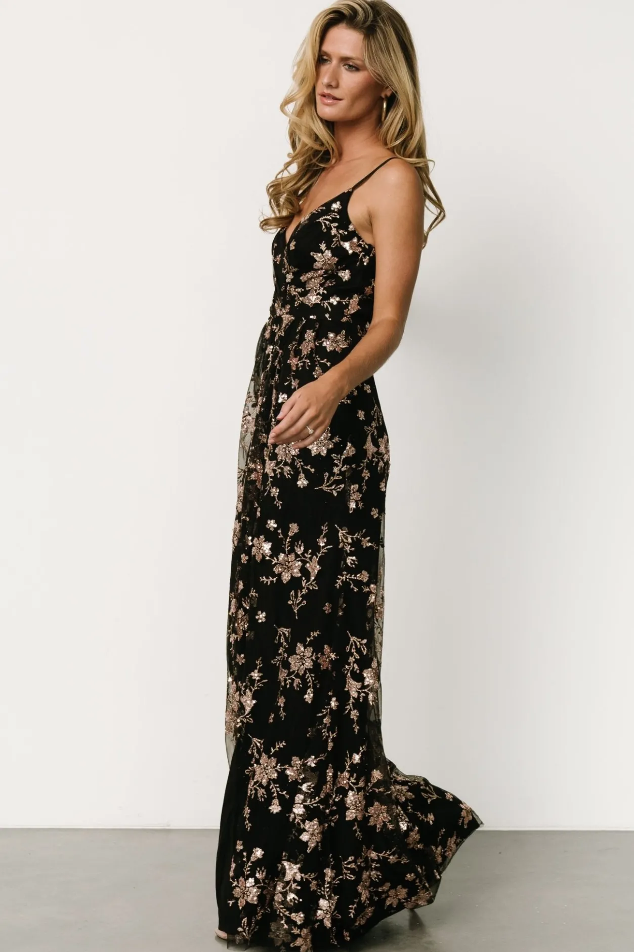 Outlet Baltic Born Marcia Sparkle Gown | Black + Rose Gold Black+RoseGold