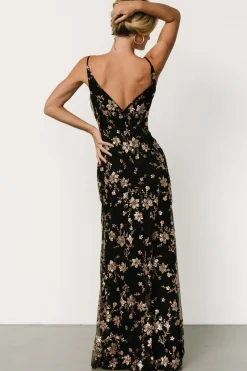 Outlet Baltic Born Marcia Sparkle Gown | Black + Rose Gold Black+RoseGold