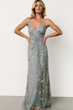 Fashion Baltic Born Marcia Sparkle Gown | Light Blue + Rose Gold LightBlue+RoseGold