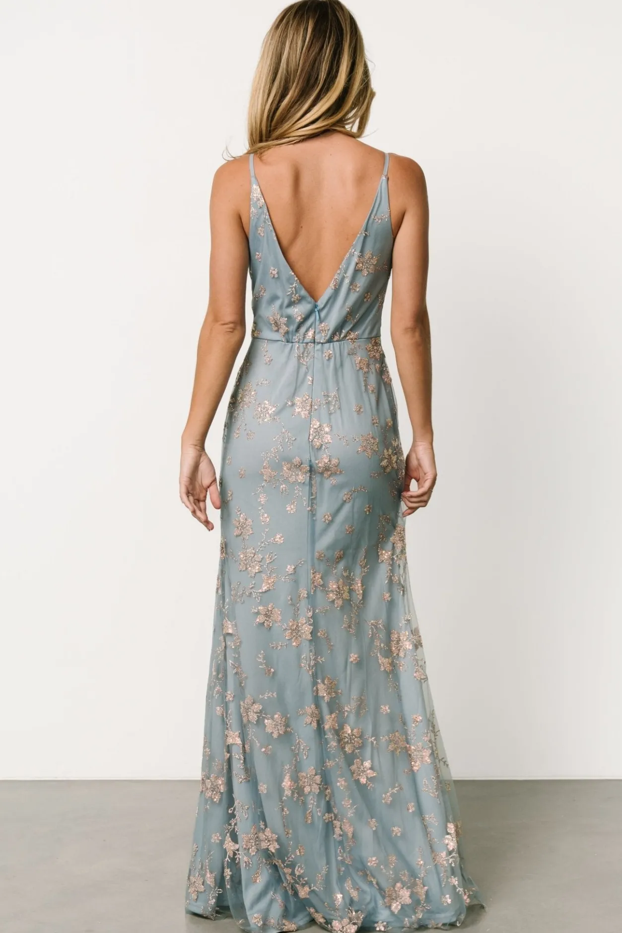 Fashion Baltic Born Marcia Sparkle Gown | Light Blue + Rose Gold LightBlue+RoseGold