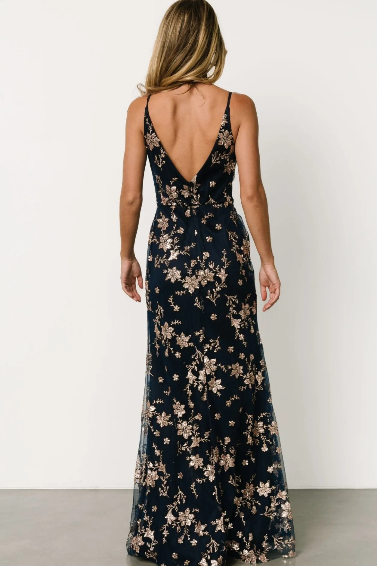 Clearance Baltic Born Marcia Sparkle Gown | Navy + Rose Gold Navy+RoseGold