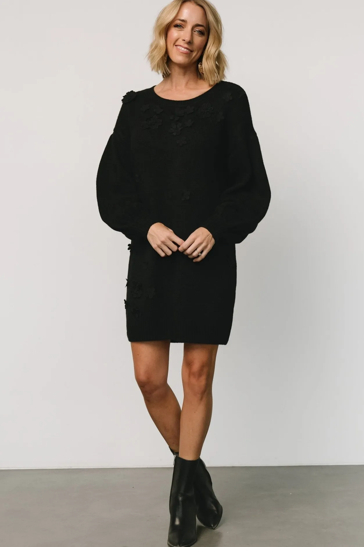 New Baltic Born Margaux Sweater Dress | Black
