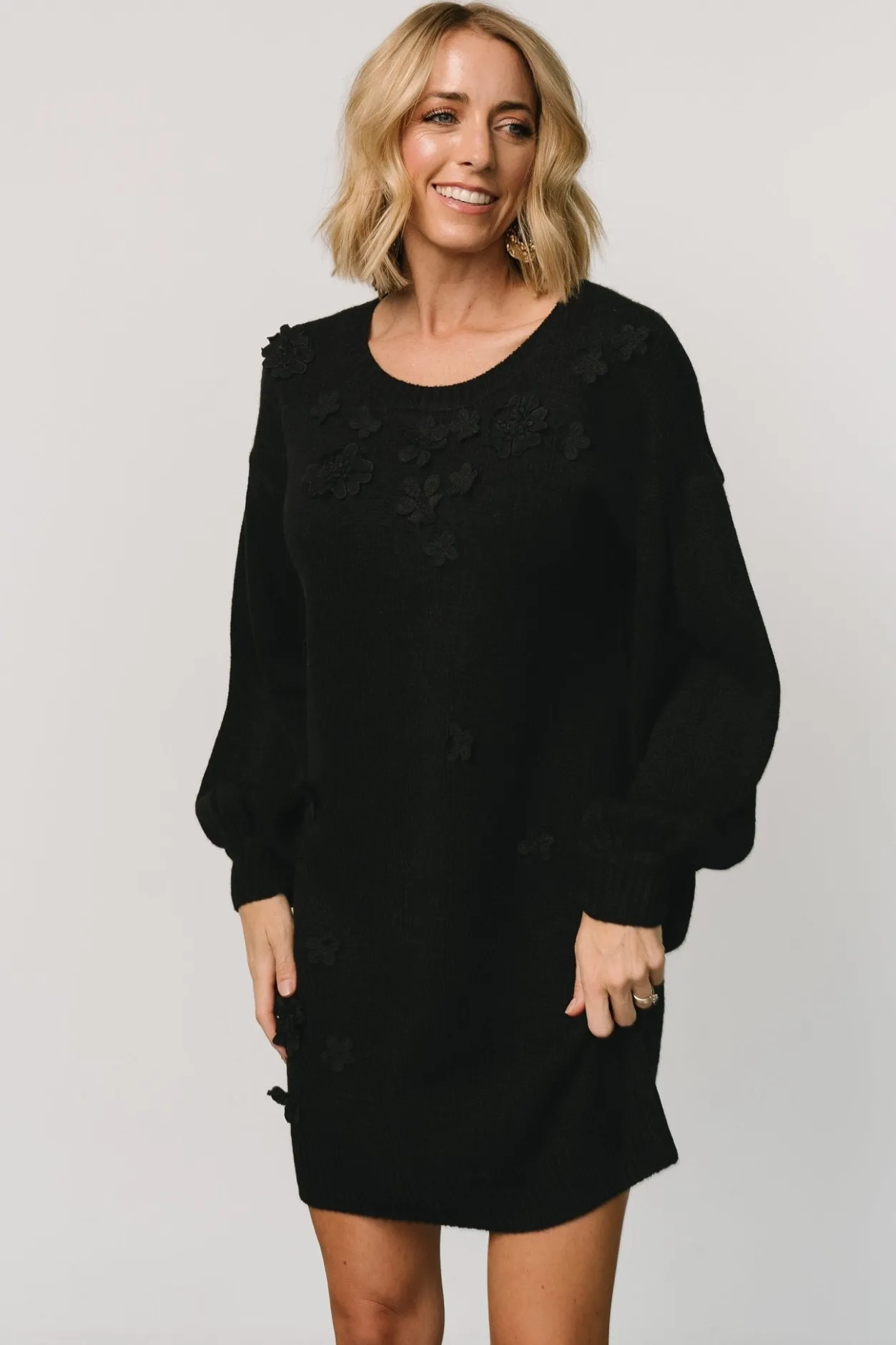 New Baltic Born Margaux Sweater Dress | Black