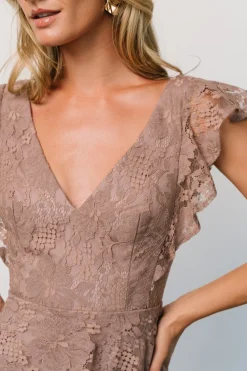 New Baltic Born Margot Lace Tiered Maxi Dress | Desert Taupe DesertTaupe