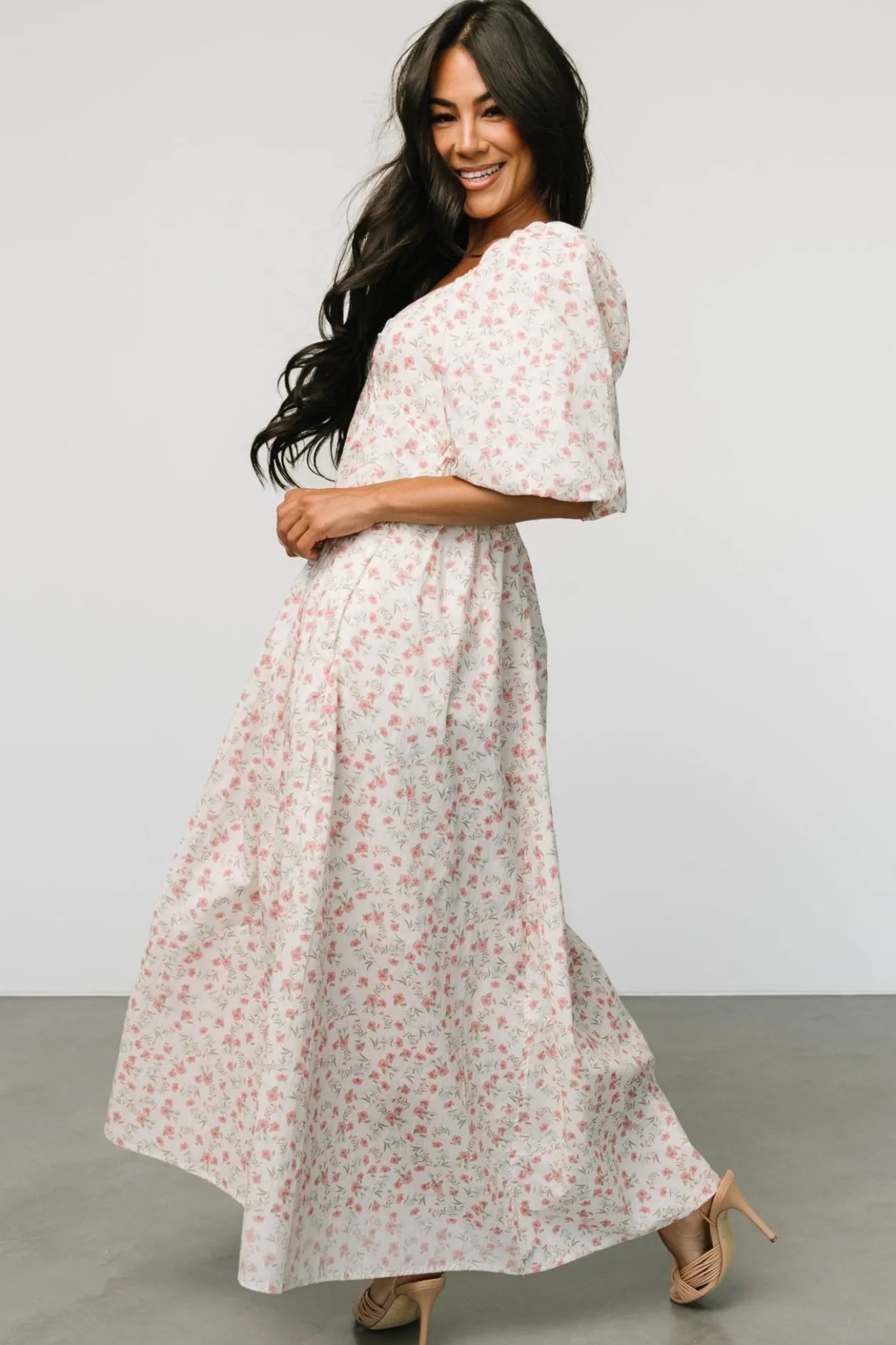 Hot Baltic Born Marguerite Maxi Dress | Cream Floral CreamFloral