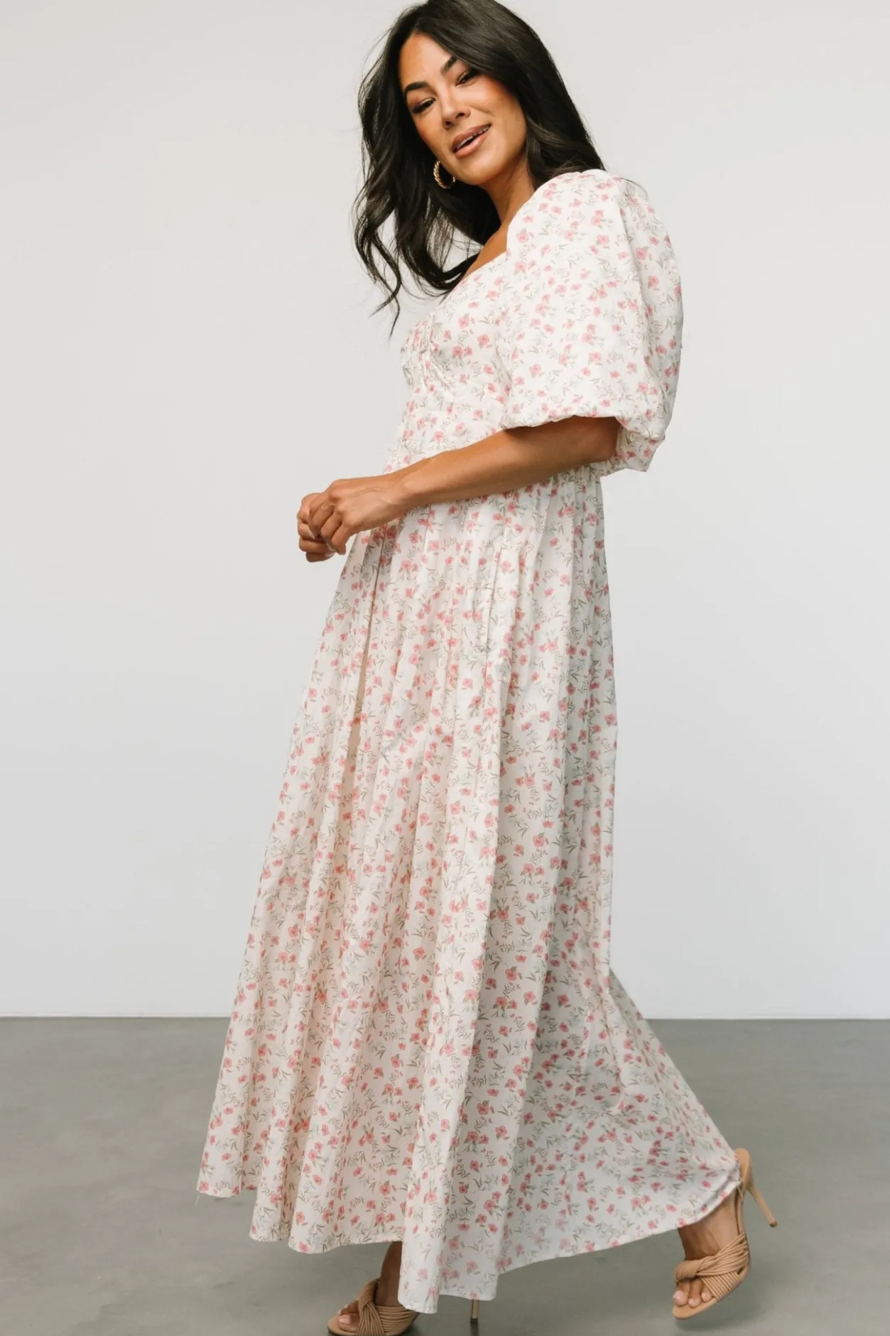 Hot Baltic Born Marguerite Maxi Dress | Cream Floral CreamFloral