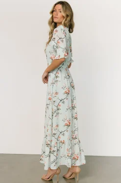 Hot Baltic Born Marie Mock Neck Maxi Dress | Sage Floral SageFloral
