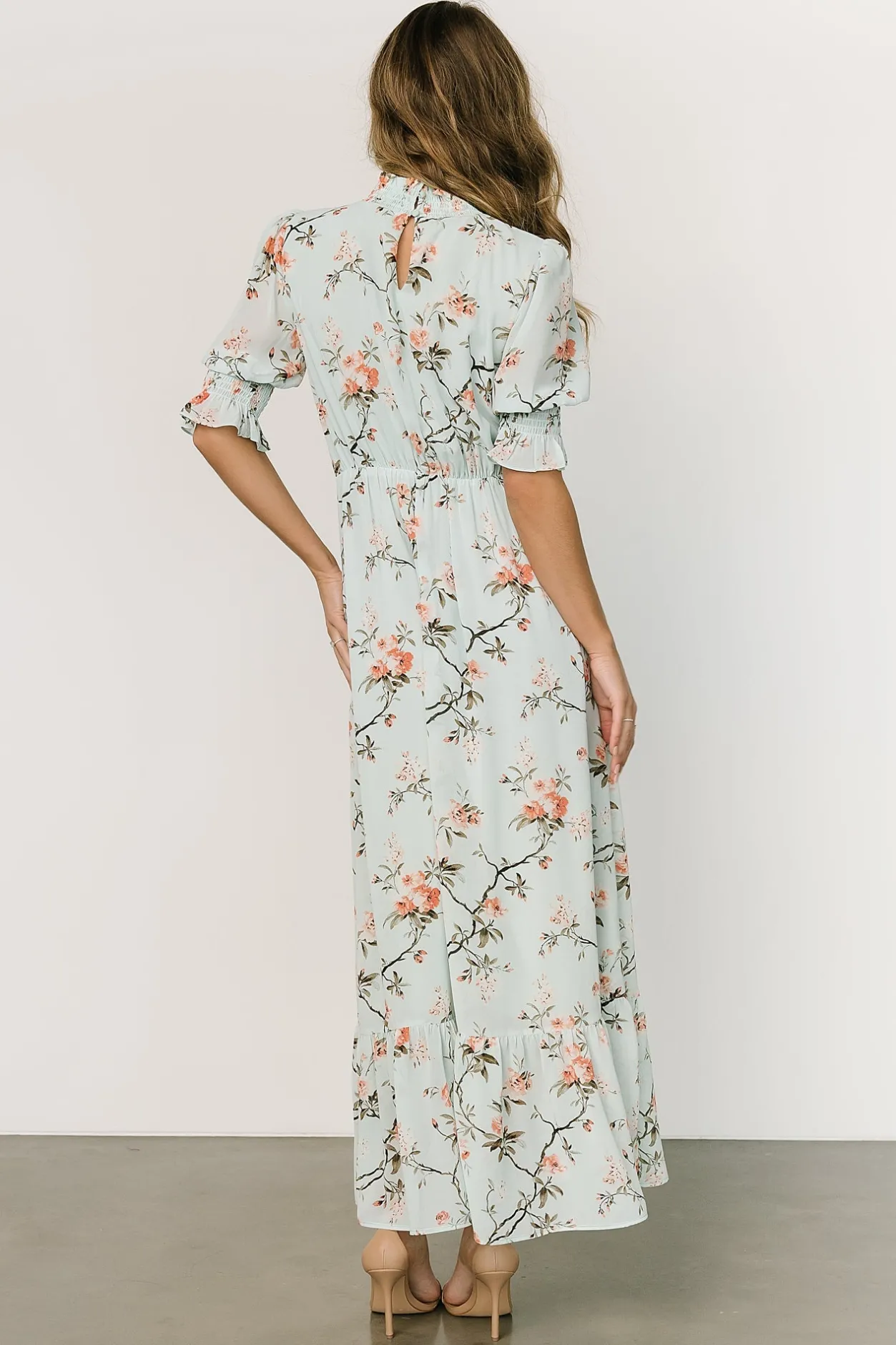 Hot Baltic Born Marie Mock Neck Maxi Dress | Sage Floral SageFloral