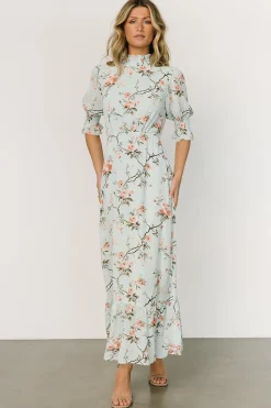Hot Baltic Born Marie Mock Neck Maxi Dress | Sage Floral SageFloral