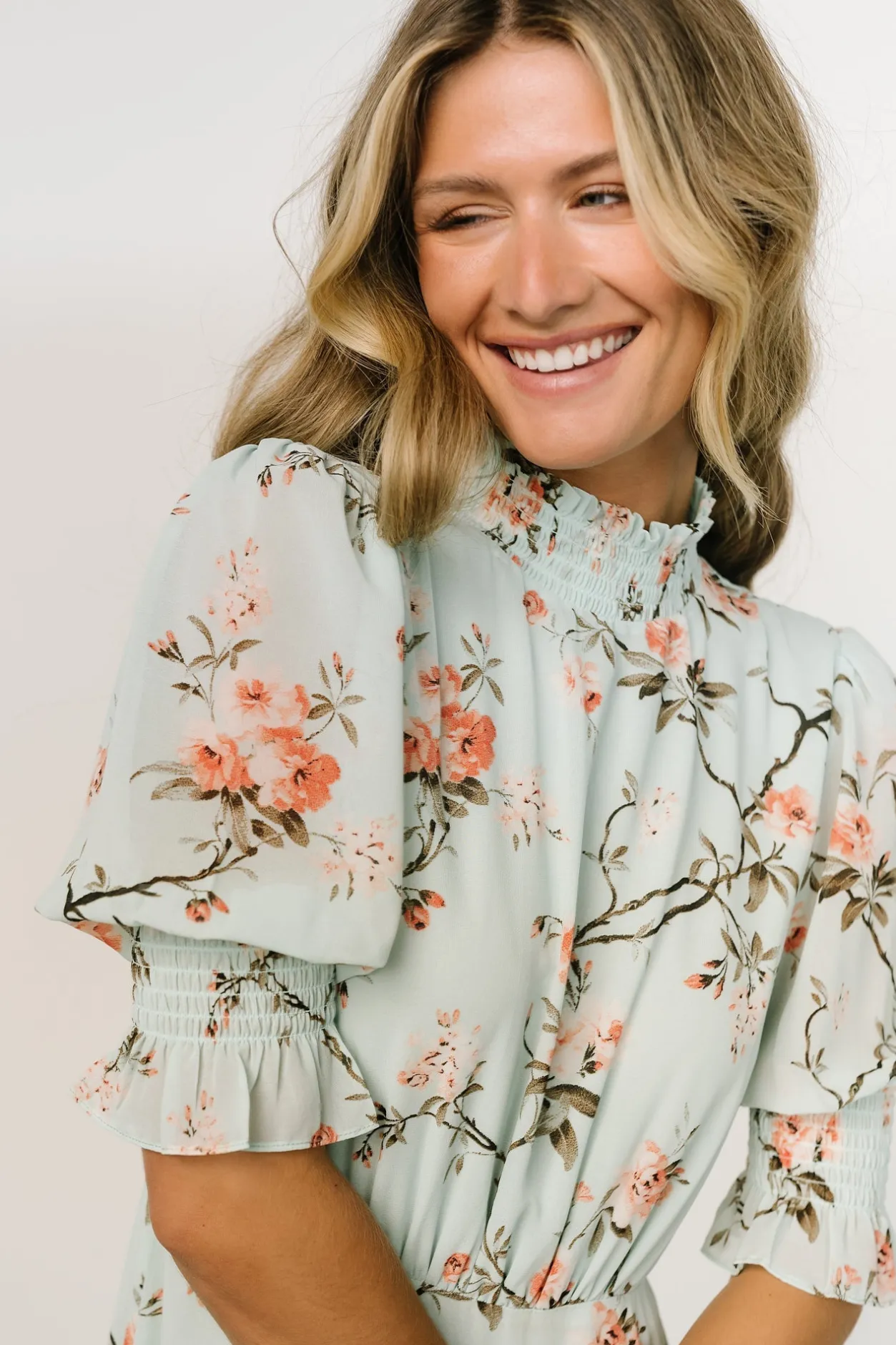 Hot Baltic Born Marie Mock Neck Maxi Dress | Sage Floral SageFloral