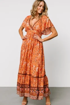 Best Baltic Born Marietta Maxi Dress | Orange Floral OrangeFloral