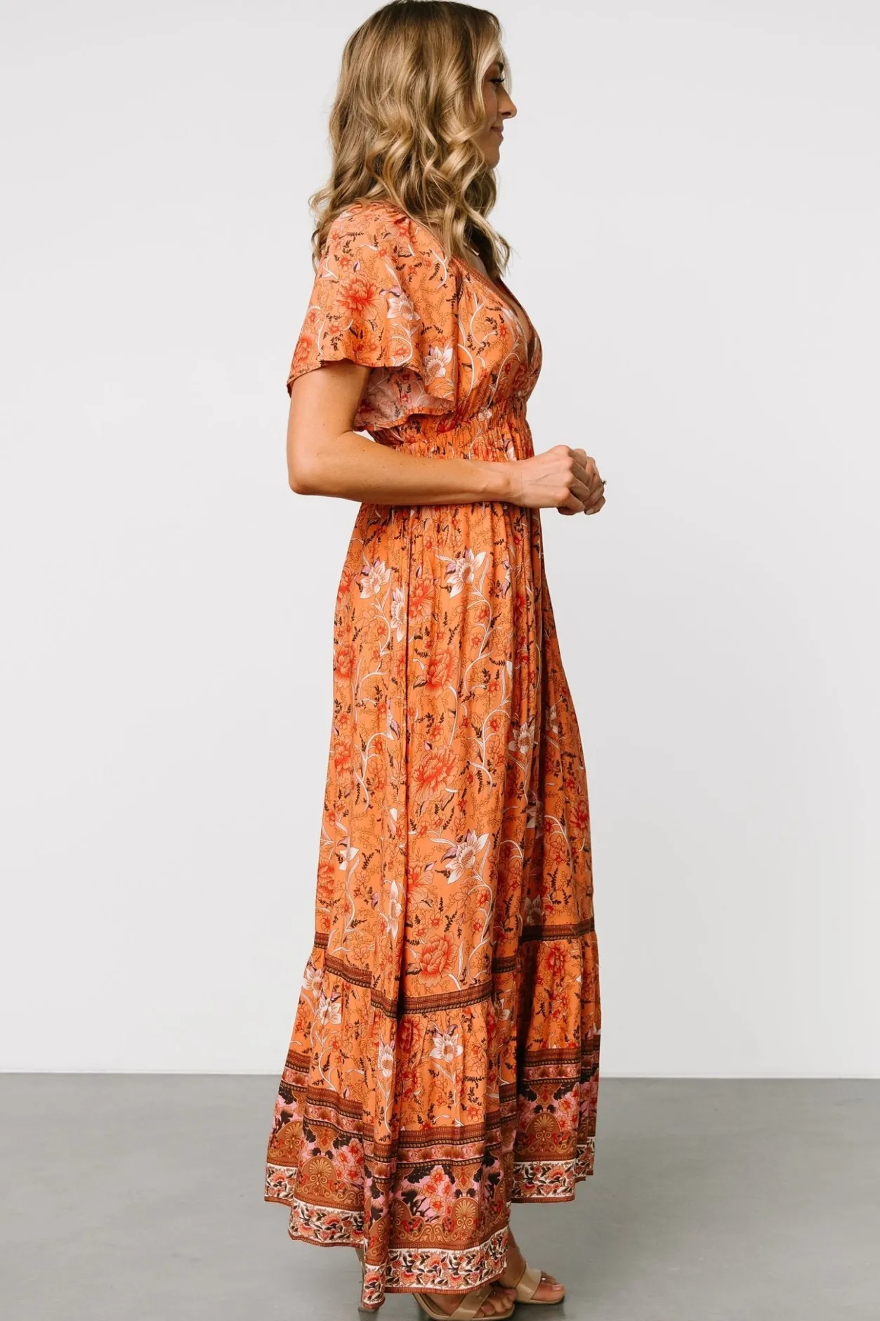 Best Baltic Born Marietta Maxi Dress | Orange Floral OrangeFloral