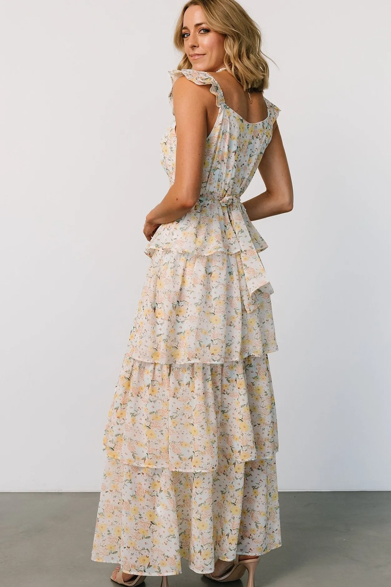 Best Baltic Born Marigold Tiered Maxi Dress | Yellow Floral YellowFloral