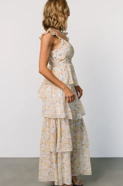 Best Baltic Born Marigold Tiered Maxi Dress | Yellow Floral YellowFloral