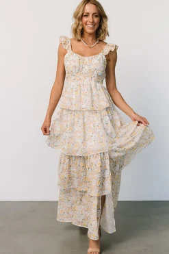 Best Baltic Born Marigold Tiered Maxi Dress | Yellow Floral YellowFloral