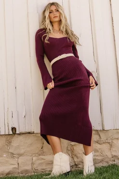 Best Baltic Born Marika Ribbed Dress | Wine