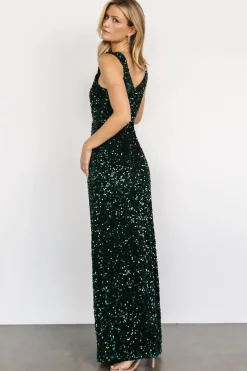 Outlet Baltic Born Marilyn Sequin Maxi Gown | Emerald