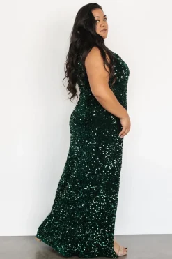 Outlet Baltic Born Marilyn Sequin Maxi Gown | Emerald