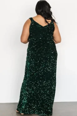 Outlet Baltic Born Marilyn Sequin Maxi Gown | Emerald