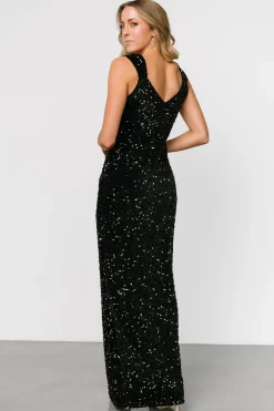 Hot Baltic Born Marilyn Sequin Maxi Gown | Black