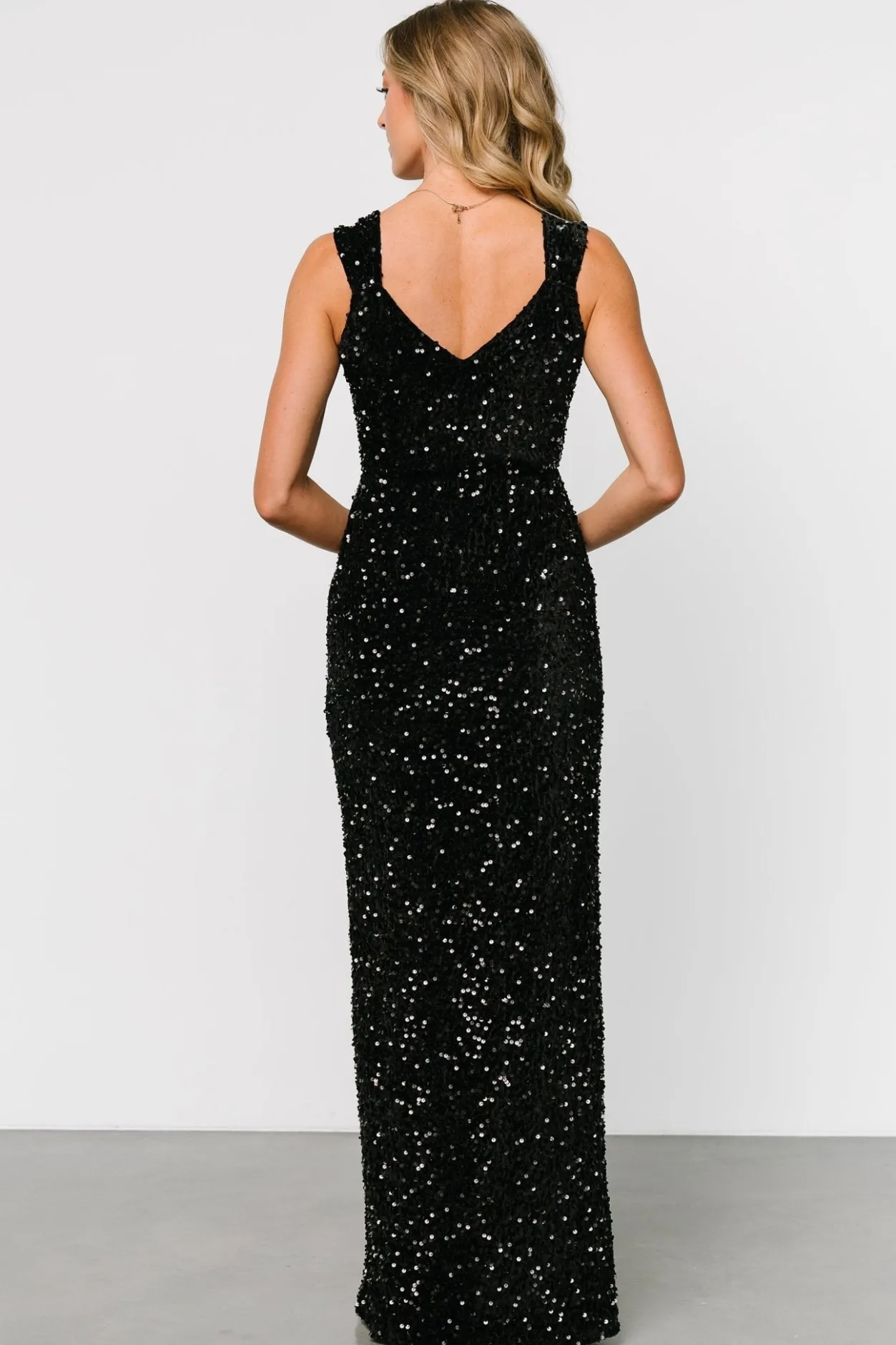 Hot Baltic Born Marilyn Sequin Maxi Gown | Black