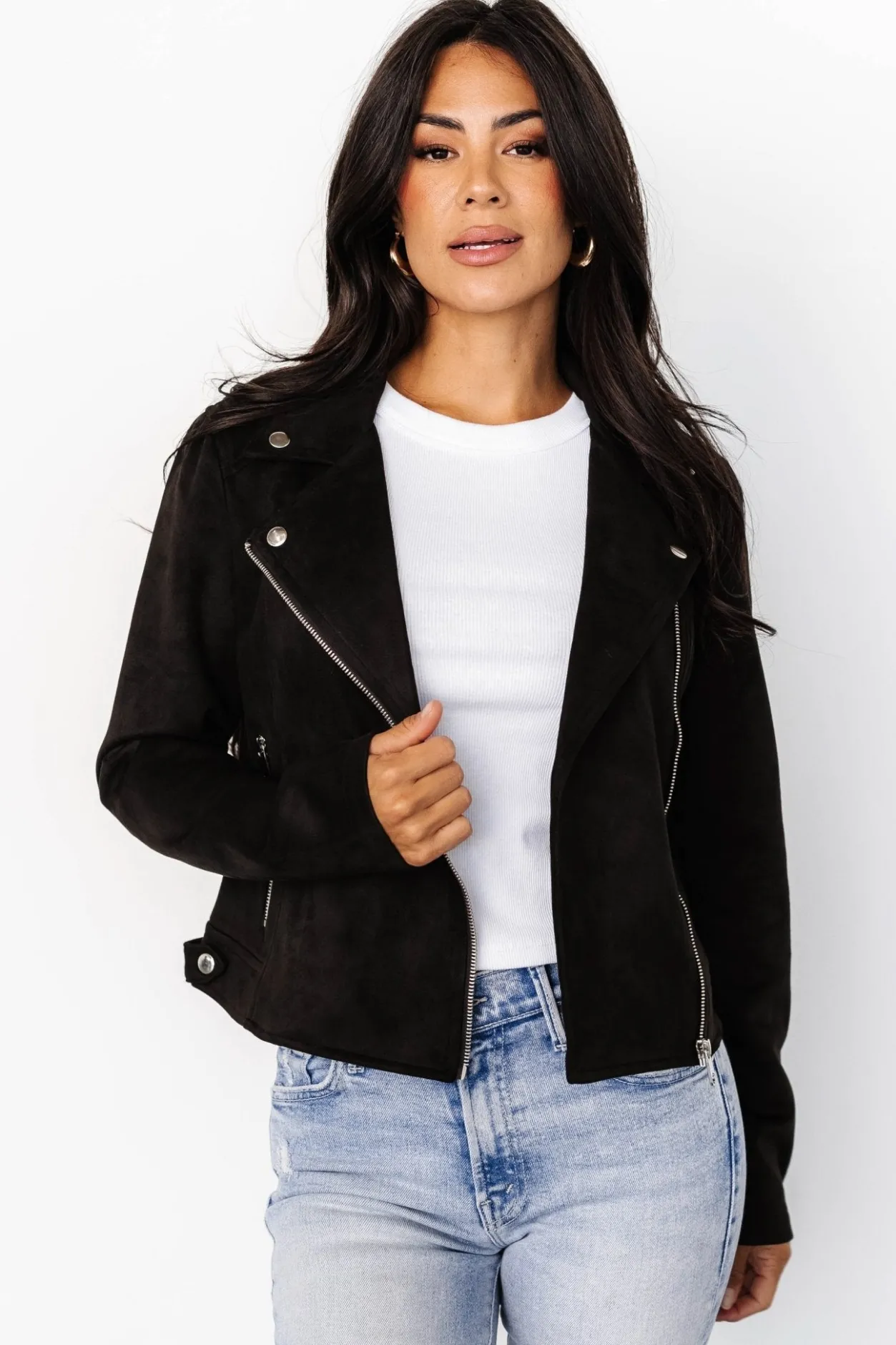 Online Baltic Born Marisa Faux Suede Jacket | Black