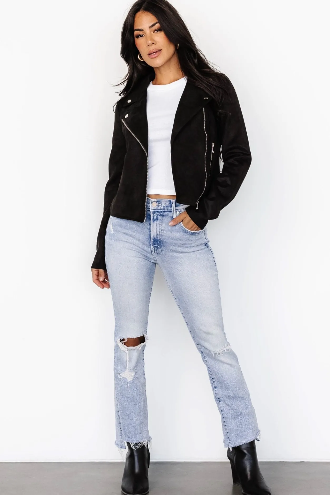 Online Baltic Born Marisa Faux Suede Jacket | Black