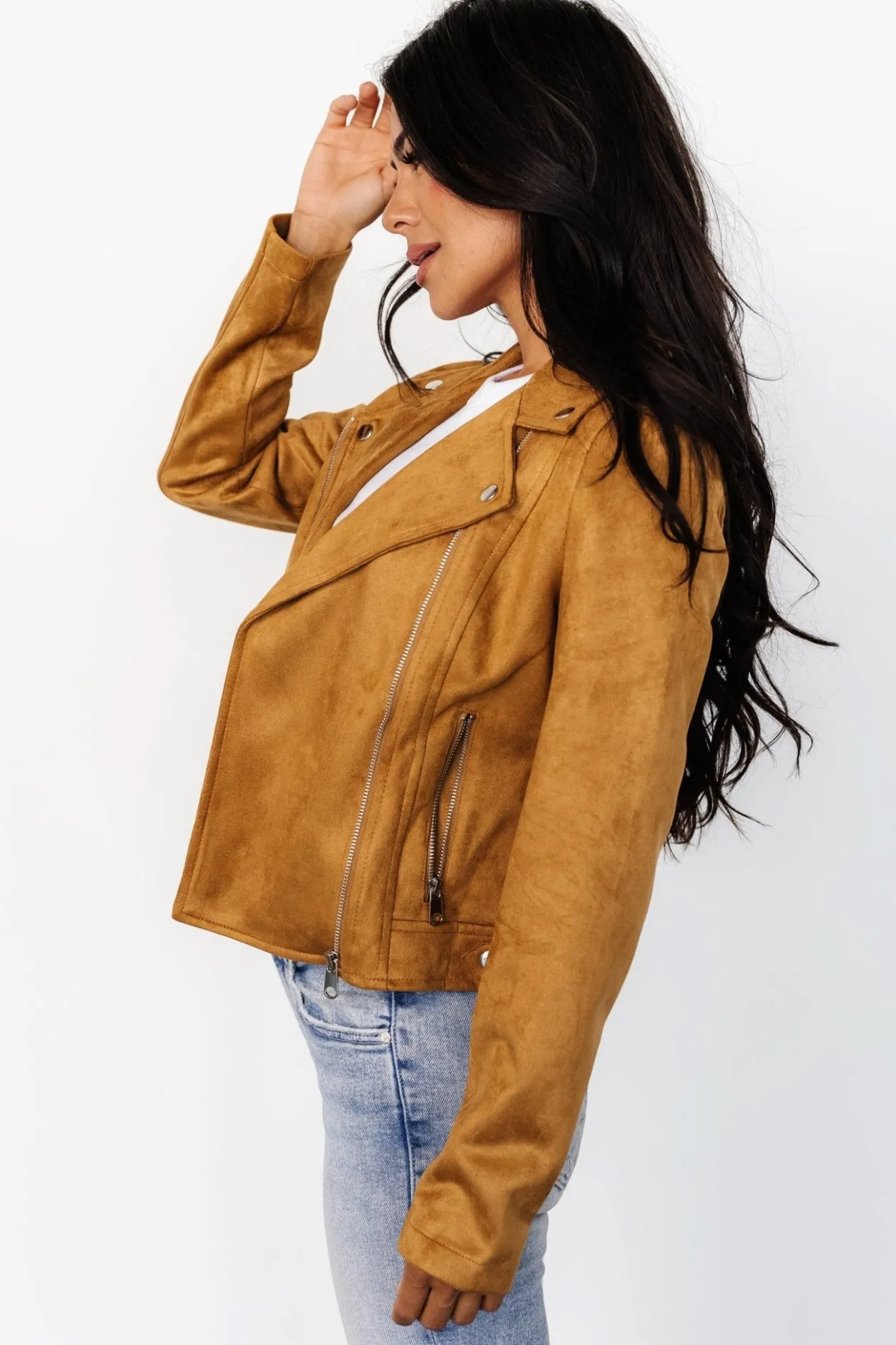 New Baltic Born Marisa Faux Suede Jacket | Saffron