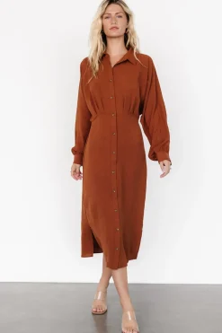 Fashion Baltic Born Marla Button Dress | Copper