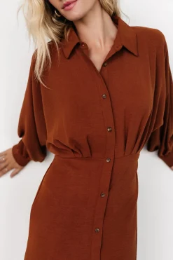 Fashion Baltic Born Marla Button Dress | Copper