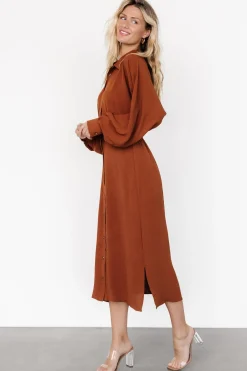 Fashion Baltic Born Marla Button Dress | Copper