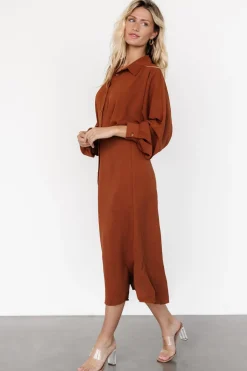 Fashion Baltic Born Marla Button Dress | Copper