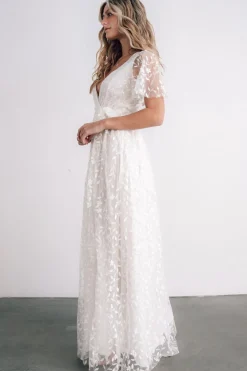 Fashion Baltic Born Marseille Embossed Maxi Dress | White