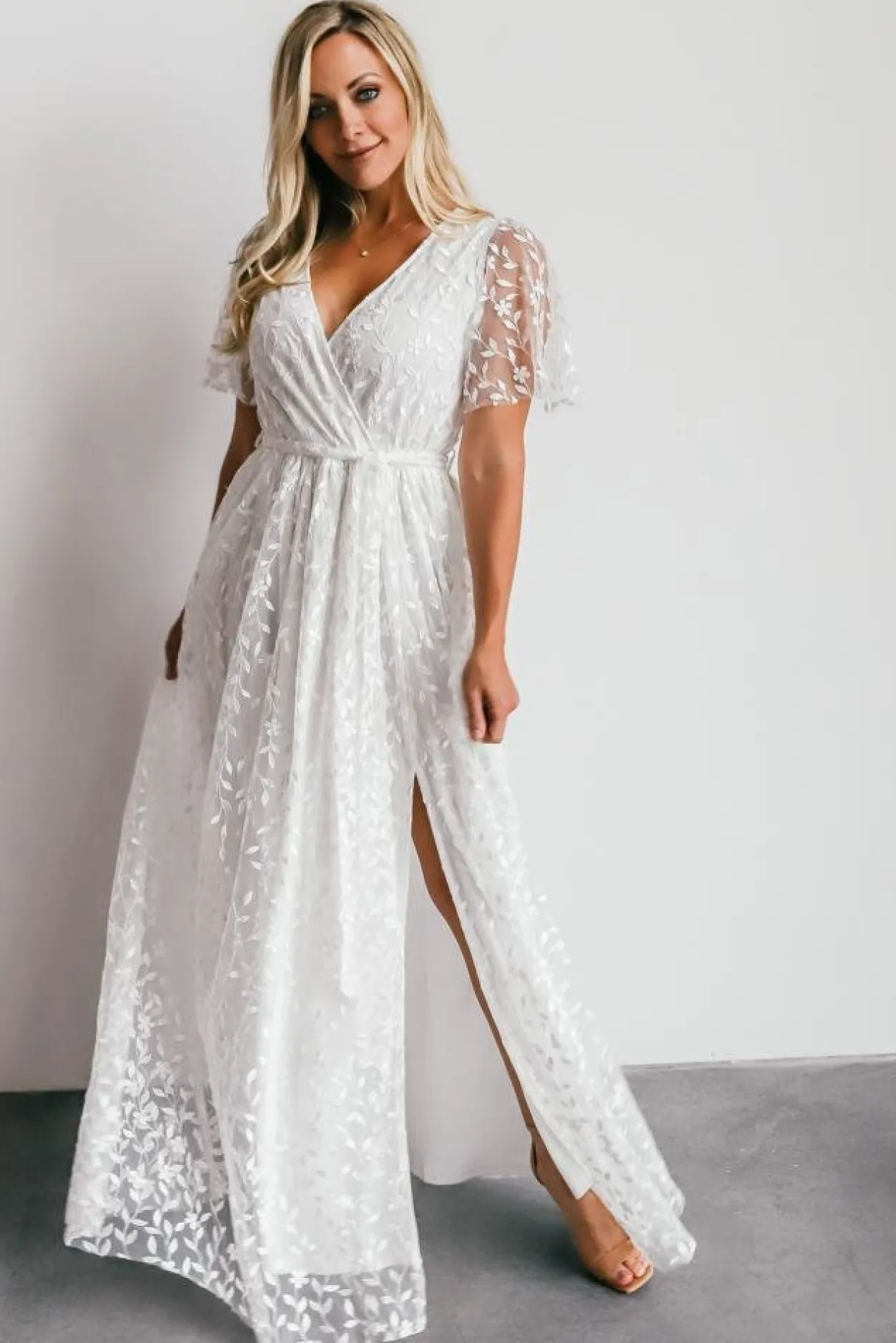 Fashion Baltic Born Marseille Embossed Maxi Dress | White