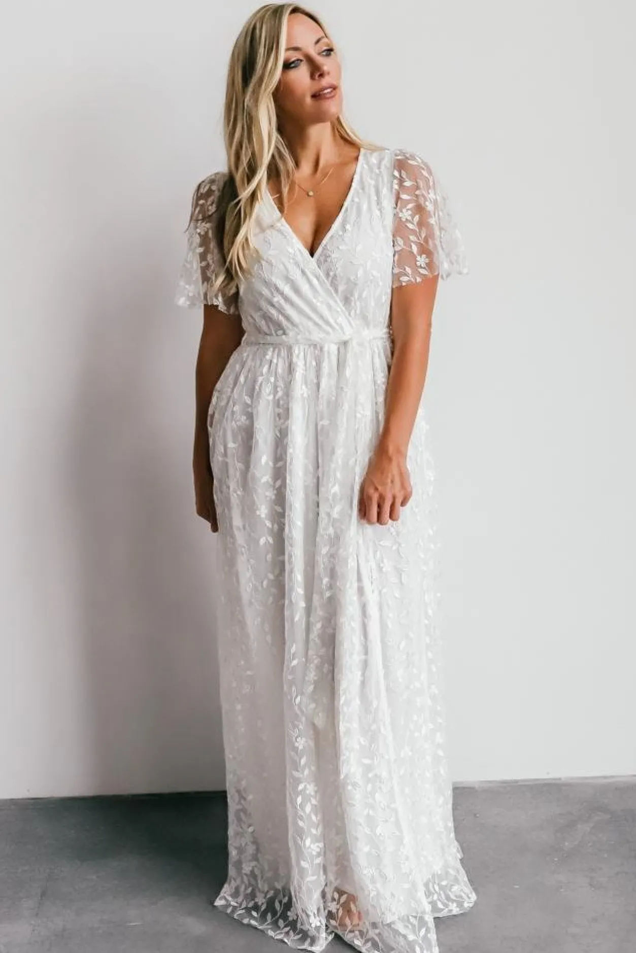 Fashion Baltic Born Marseille Embossed Maxi Dress | White
