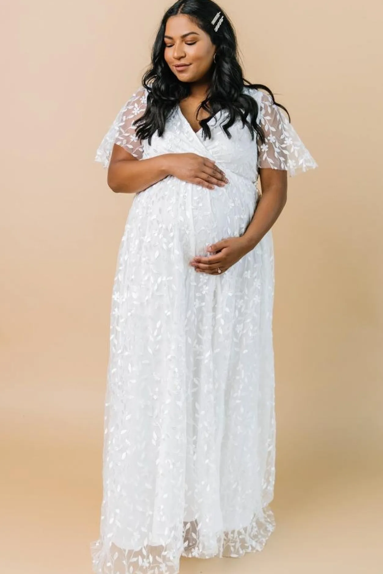 Fashion Baltic Born Marseille Embossed Maxi Dress | White