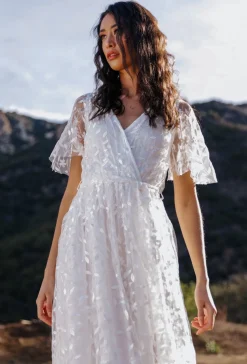 Fashion Baltic Born Marseille Embossed Maxi Dress | White