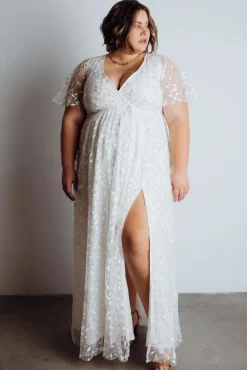 Fashion Baltic Born Marseille Embossed Maxi Dress | White