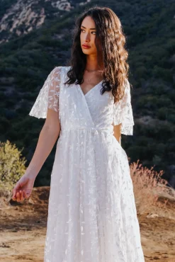 Fashion Baltic Born Marseille Embossed Maxi Dress | White