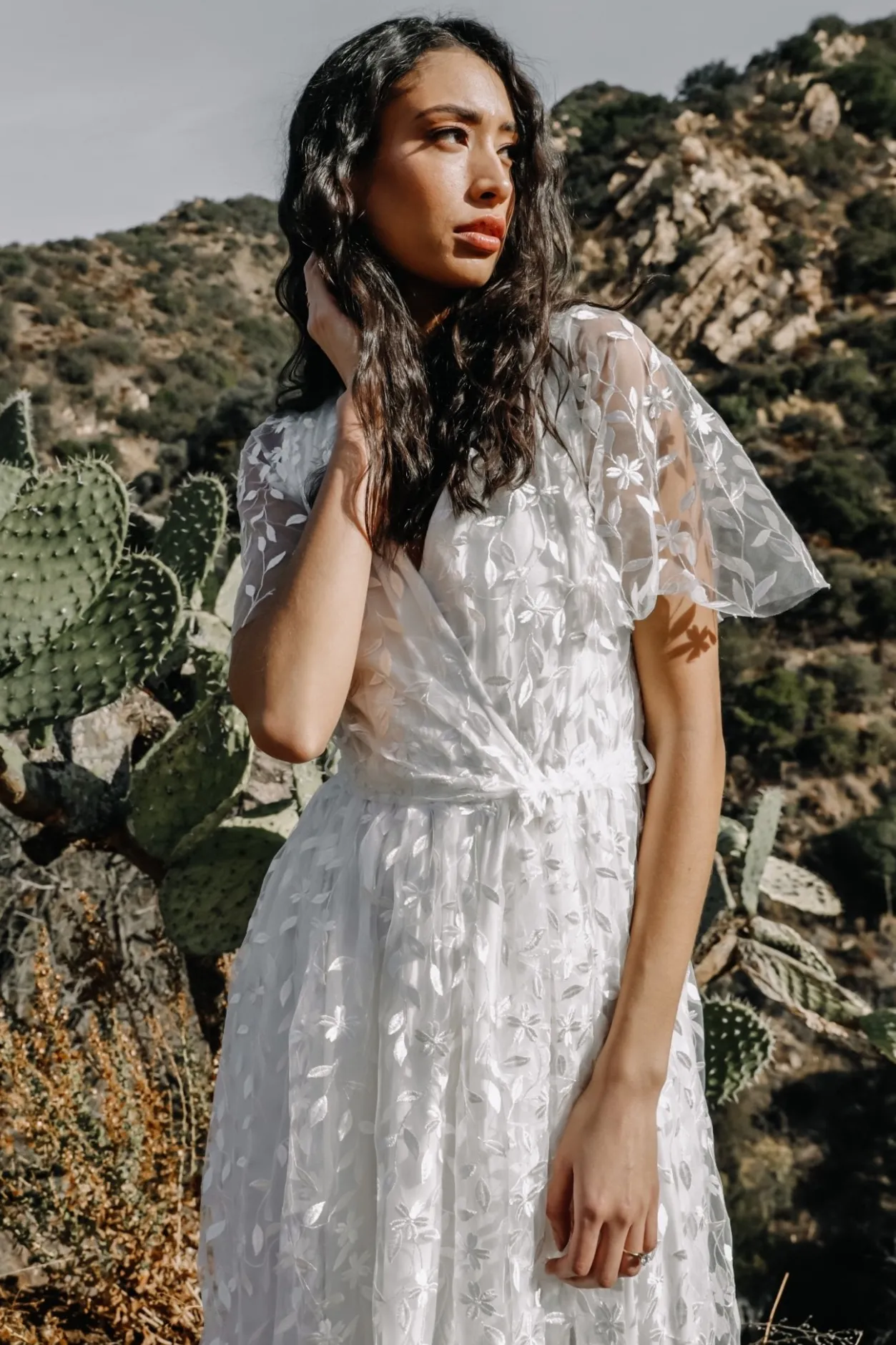 Fashion Baltic Born Marseille Embossed Maxi Dress | White