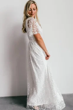 Fashion Baltic Born Marseille Embossed Maxi Dress | White