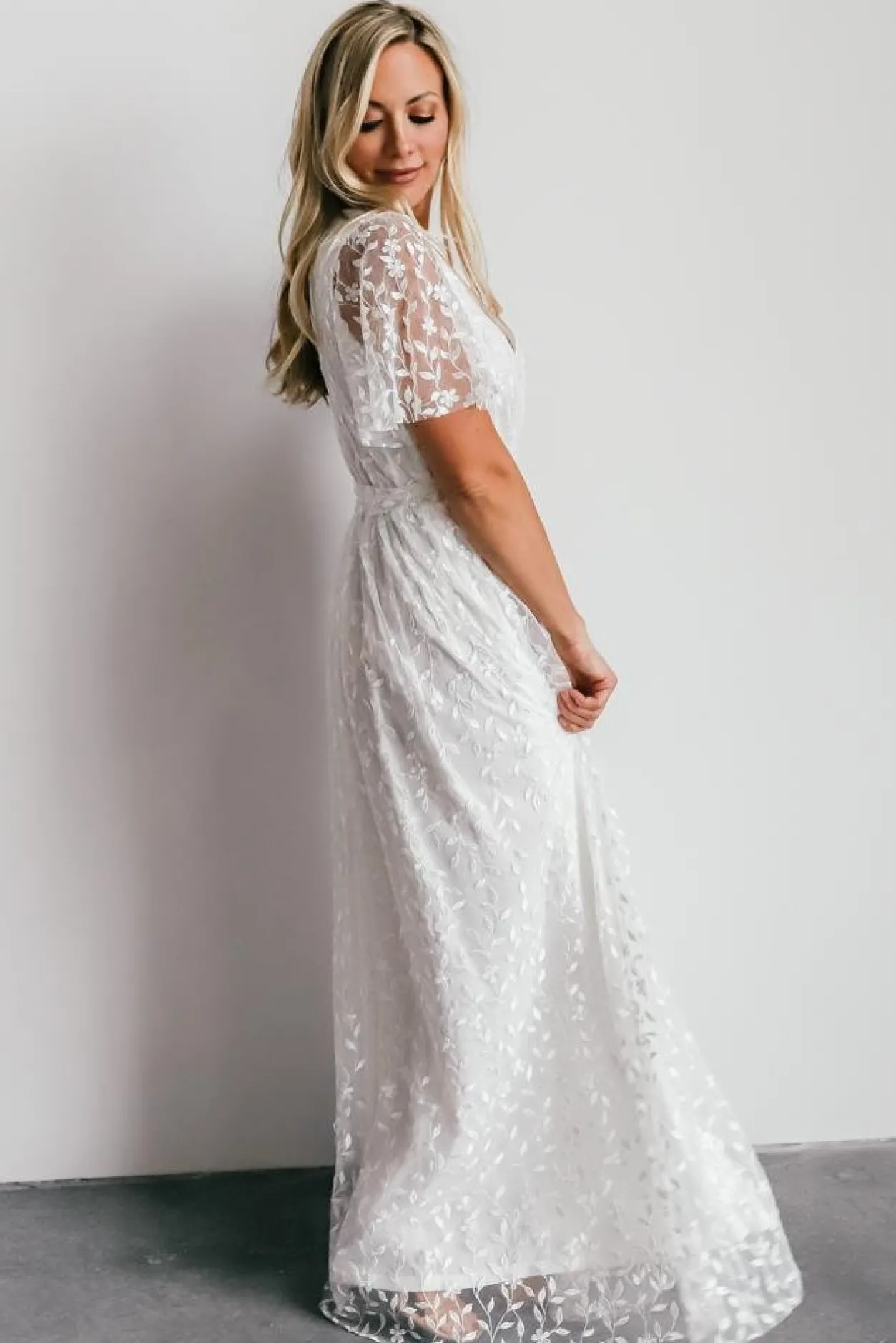 Fashion Baltic Born Marseille Embossed Maxi Dress | White